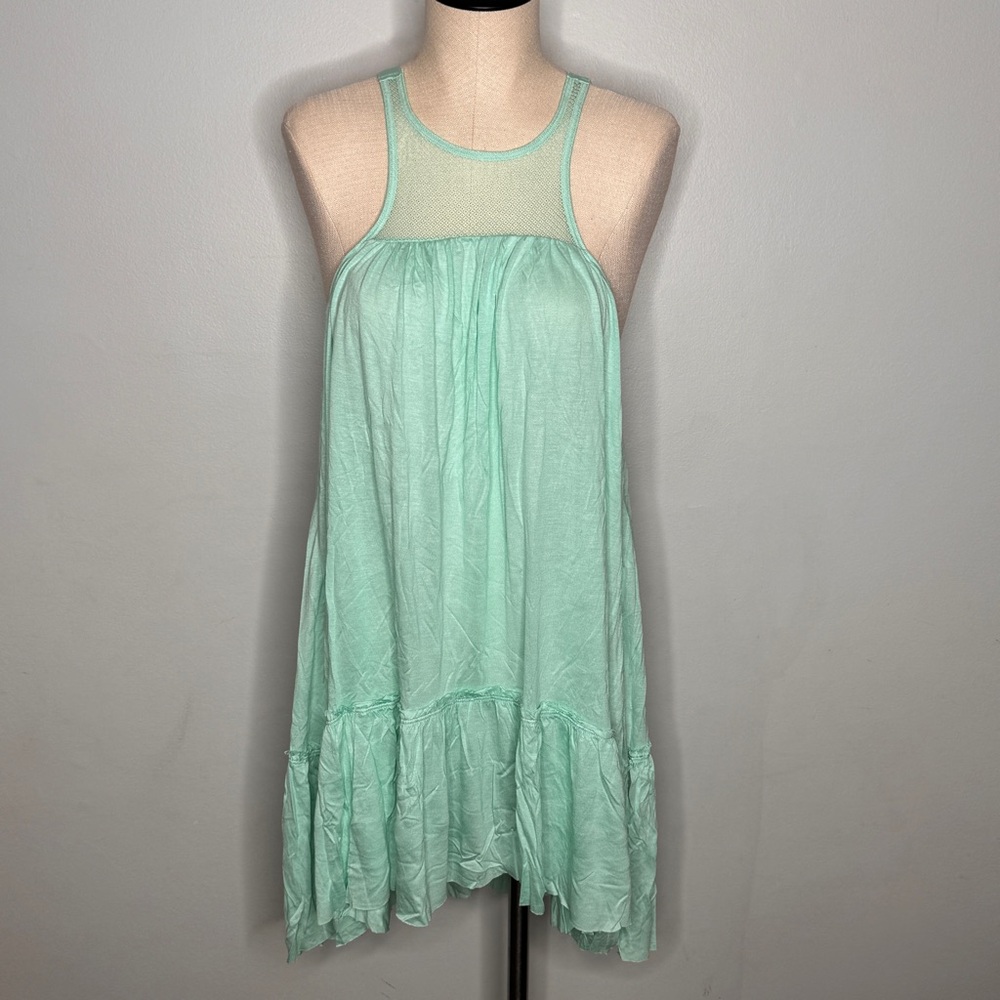 Victorias Secret Chemise Womens Medium Turquoise Nighty Pleated